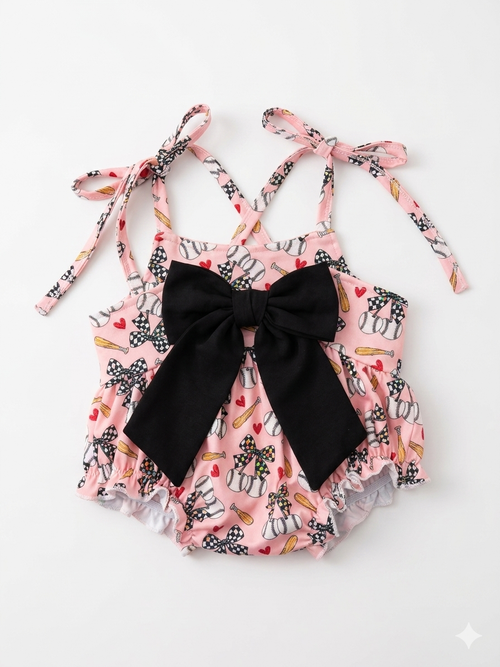 ** RTS ** Pink Checkered Baseball Bubble